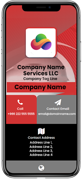 bizcardsaudi.com image layout of digital business card